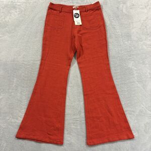 Anthropologie See U Soon Linen Blend Pants 42 (32W)  Wide Leg Orange‎ NWT Womens
